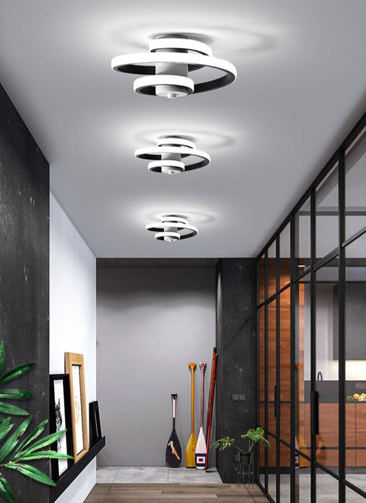 Metal Panel LED Ceiling lamp Mount Ceiling Light Minimalist Ceiling Lamps Close to Ceiling Lantern Fixtures for Bedroom Hallway Balcony - Luxitt