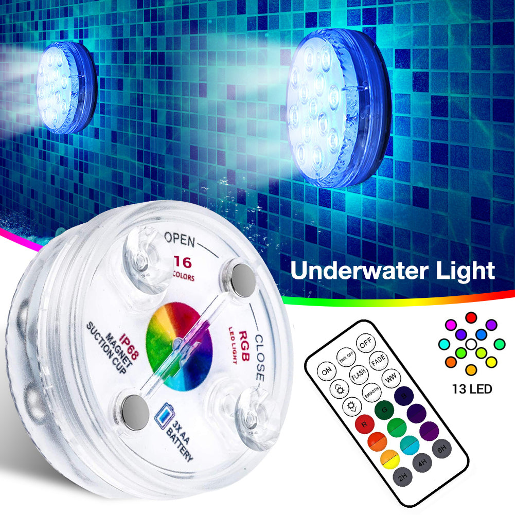 Submersible LED Light (13 LEDs) with RF Remote - Luxitt