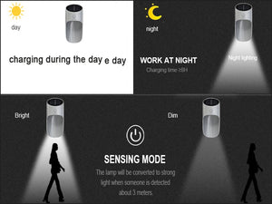 Solarbetriebene LED-Wandleuchte mit Bewegungserkennung