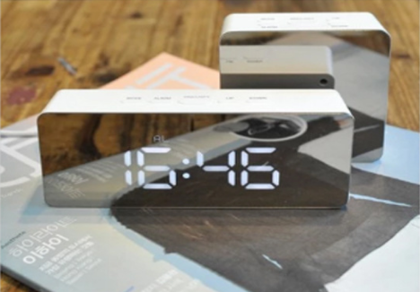 Digital Multifunctional Mirror Clock LED Makeup Mirror Alarm Clock Electronic Alarm Clock - Luxitt