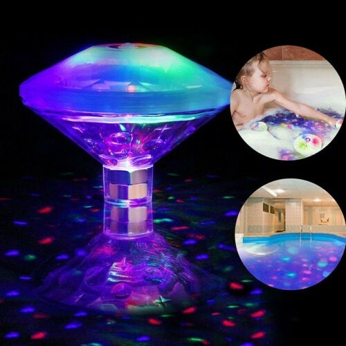 LED Diamond Waterproof Bathtub Swimming Pool Bath Lamp Water Drift