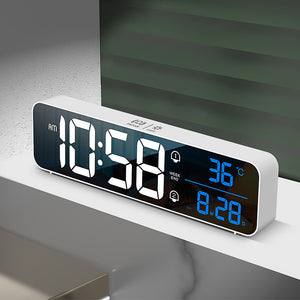 Electronic Digital Music LED Clock Alarm Clock Office Smart Square Clock - Luxitt