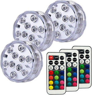 RGB Colored Changing LED Lights Submersible Remote Control