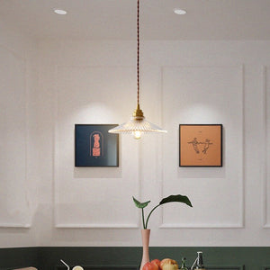 Japanese Retro Brass and Glass Chandelier - Luxitt