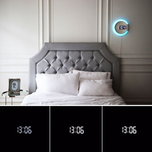 New LED Mirror Hollow Wall Clock - Luxitt