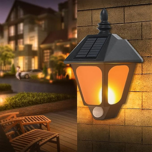 Wasserdichte LED-Wandleuchte mit Solar-Bewegungsmelder