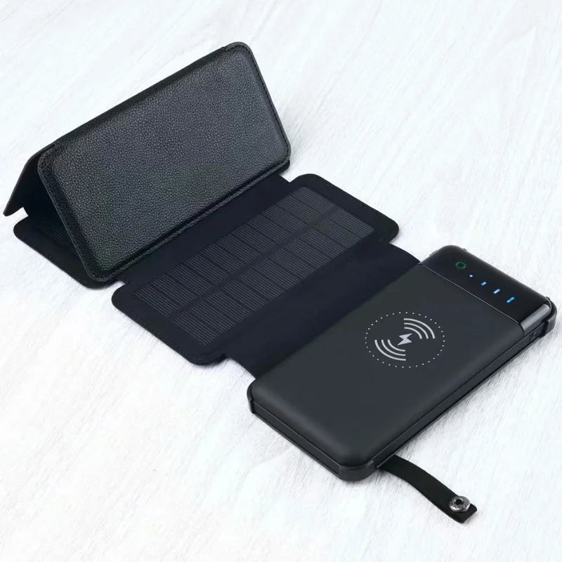 Solar Power Bank Wireless Charger