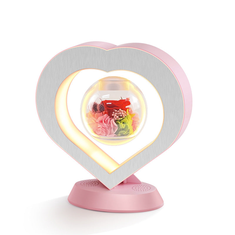 Valentines Day Gift Heart Floating Table LED Night Light Magnetic Levitation Creatives Lamp Desk Lamp Home Decor - Luxitt