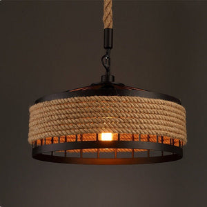 American Nordic Style Rustic Rope LED Chandelier - Luxitt