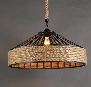 American Nordic Style Rustic Rope LED Chandelier - Luxitt