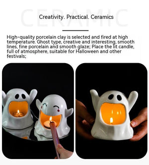 Ceramic Halloween Candle Holders