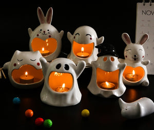 Ceramic Halloween Candle Holders