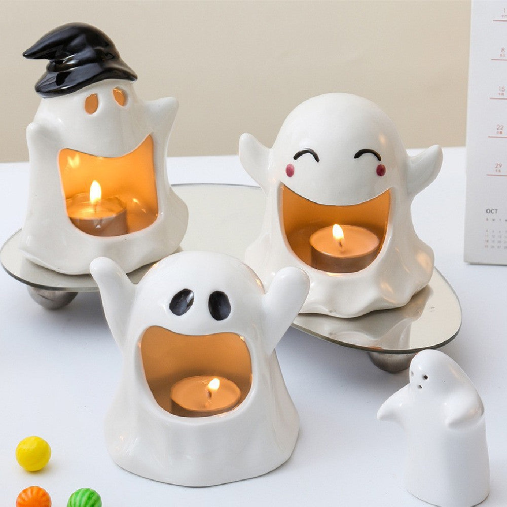 Ceramic Halloween Candle Holders