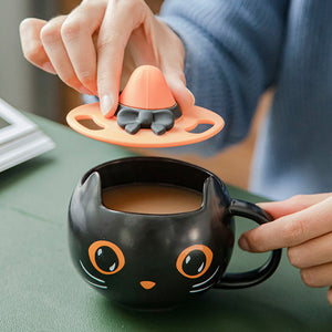 Hat Covered Cat Mug