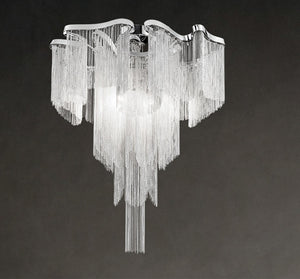 Nordic Light Luxury Tassel Aluminum Chain Chandelier - Luxitt