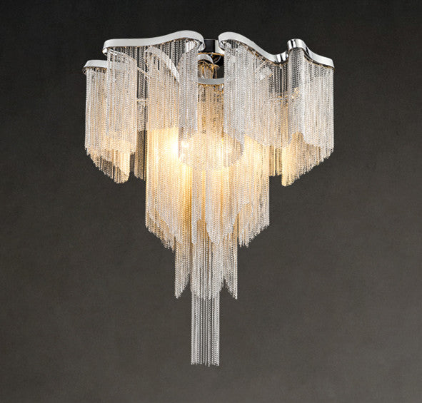 Nordic Light Luxury Tassel Aluminum Chain Chandelier - Luxitt