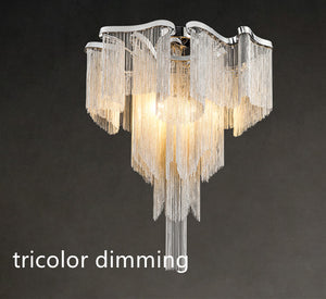 Nordic Light Luxury Tassel Aluminum Chain Chandelier - Luxitt