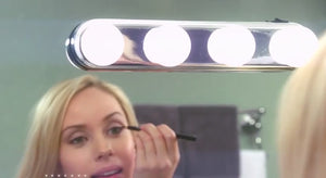 Lámpara de maquillaje con iluminación LED y ventosa 